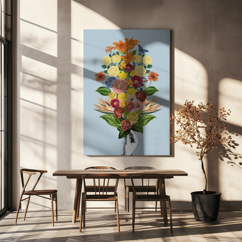 Botanical blue bouquet | Canvas