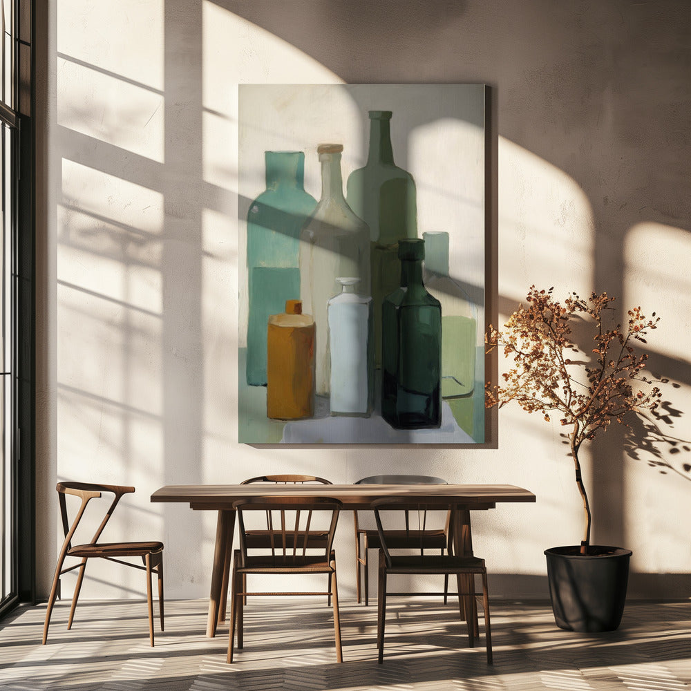 Muted Bottles | Canvas