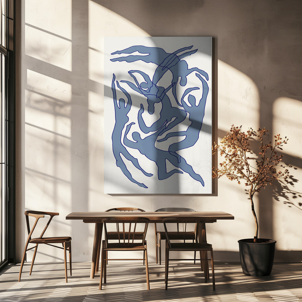 Swimmers Blue | Canvas