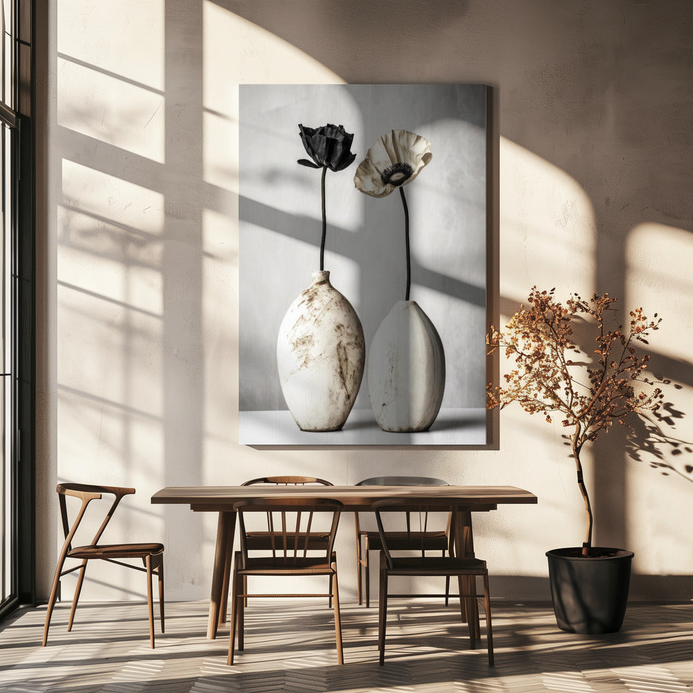 Contrasting Blooms | Canvas