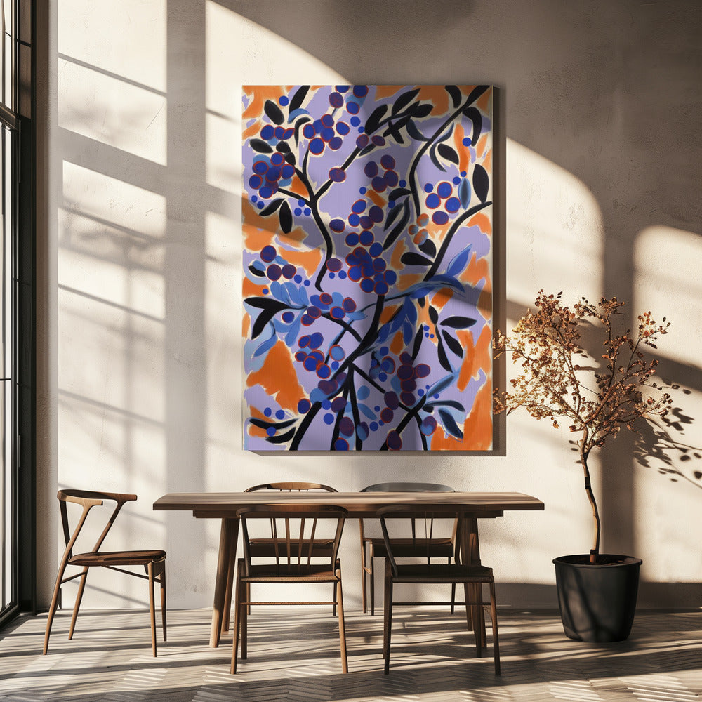 Vibrant Berry Dance | Canvas