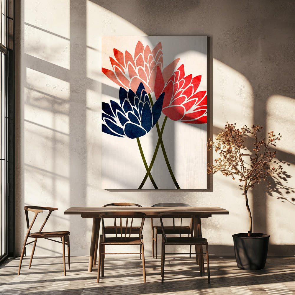 Three Dancing Blossoms | Canvas