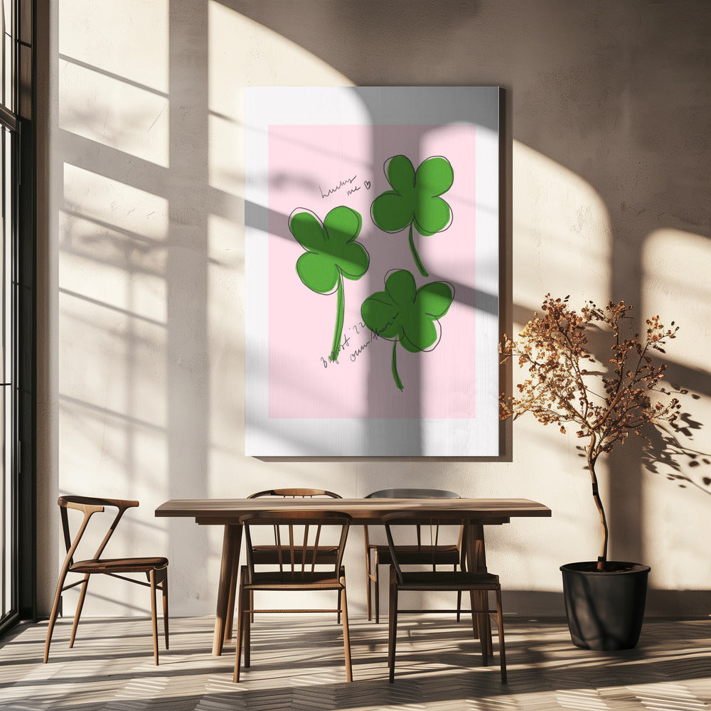 Three Lucky Clovers | Canvas