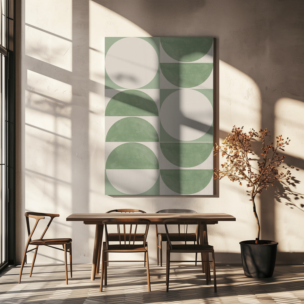 Geometrics in Green | Canvas