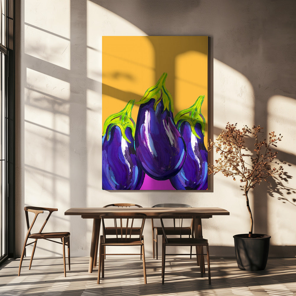 Groovy Aubergines | Canvas