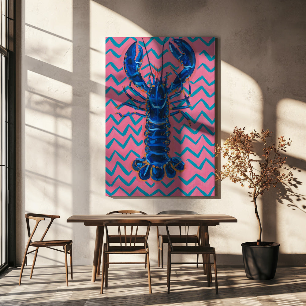 Lobster On Zigzag | Canvas