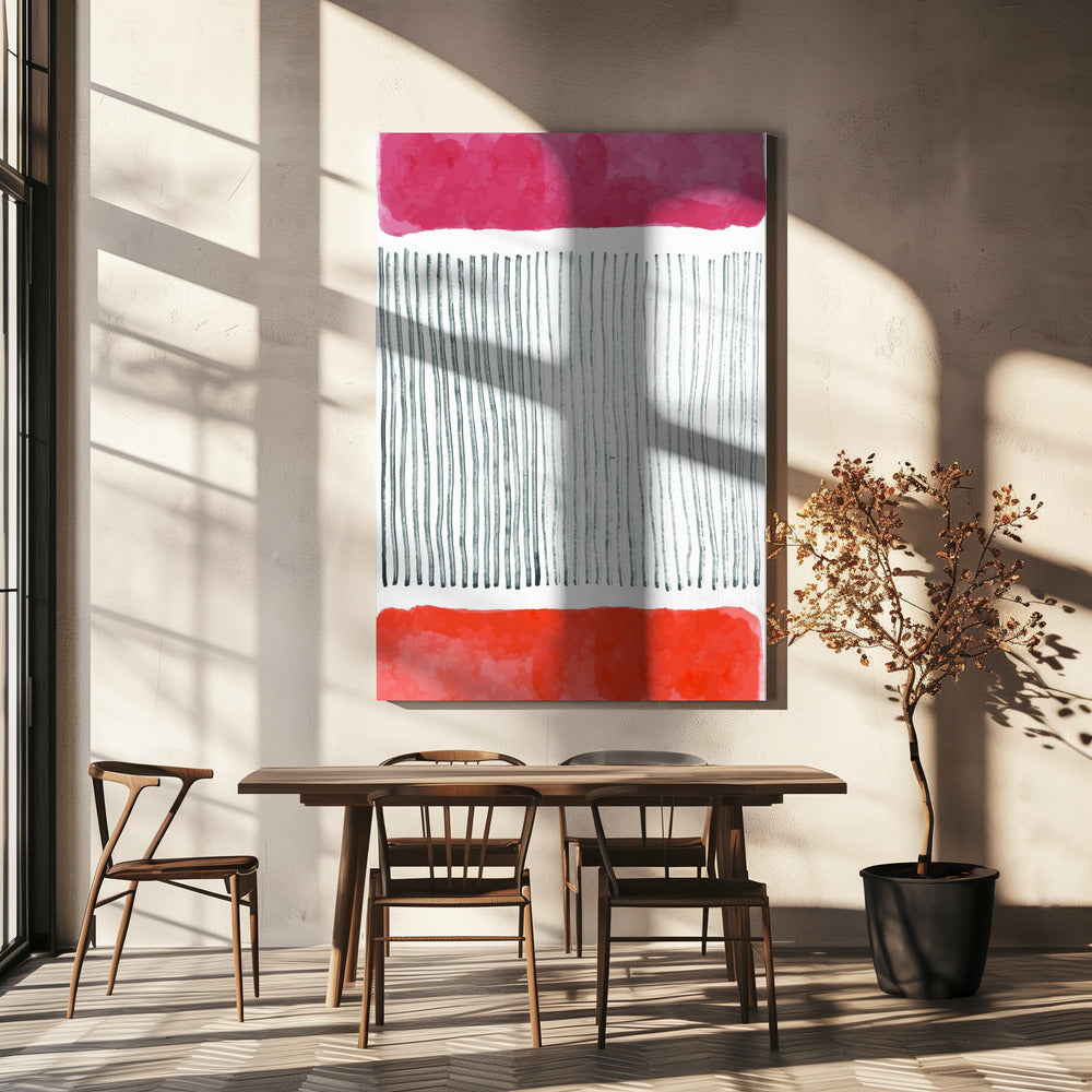 Watercolor Lines Series #4 | Canvas