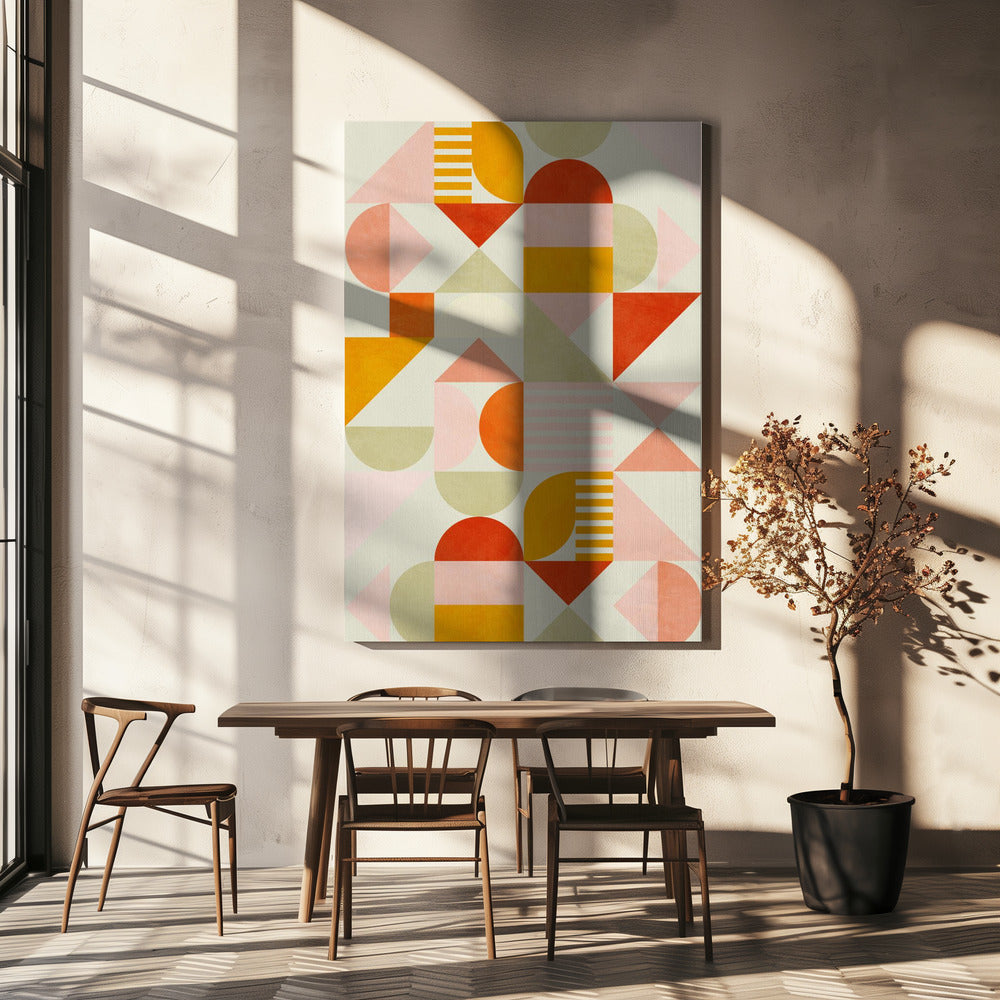 Bauhaus Fun Pastel | Canvas