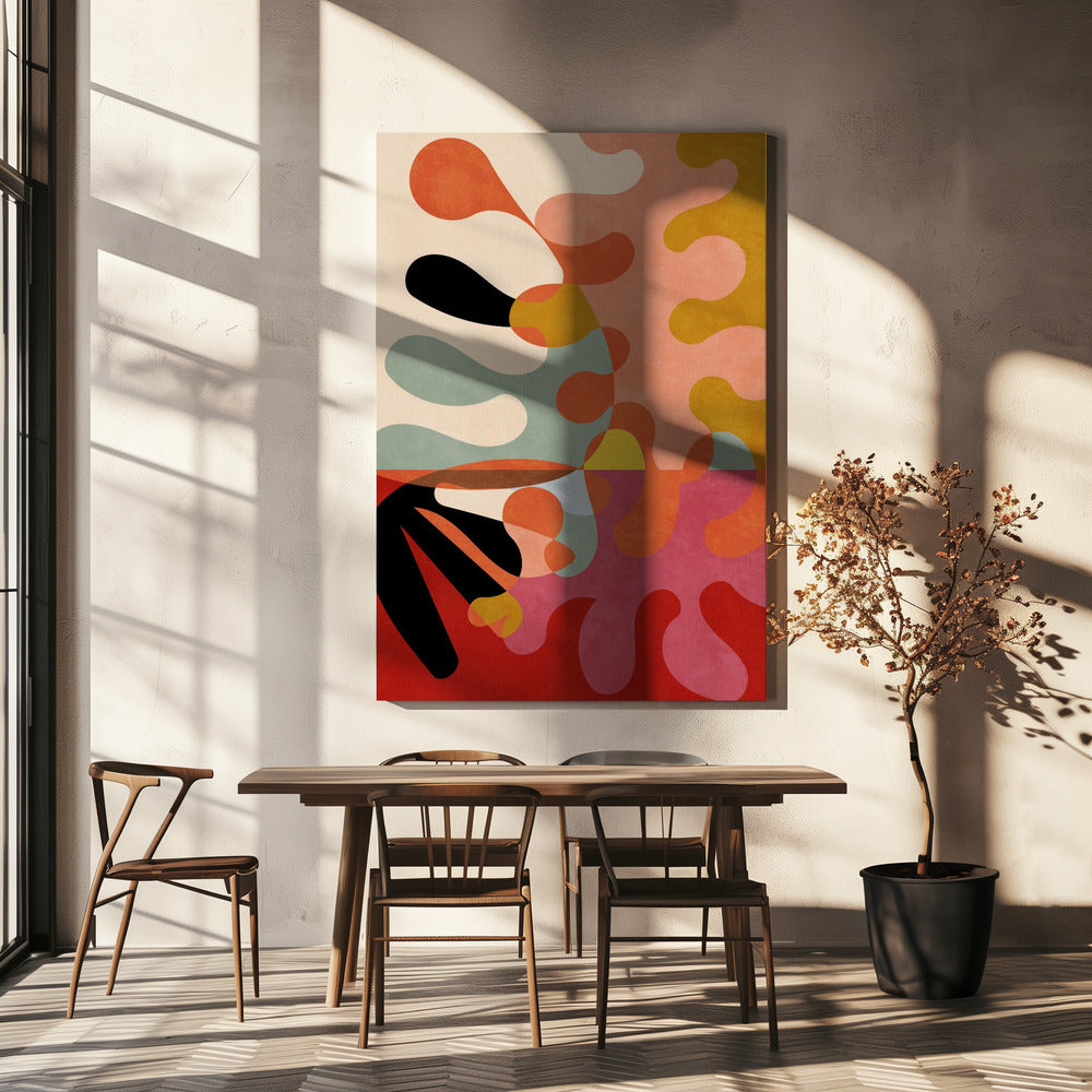 Warm Colors Bauhaus Geometry5 | Canvas