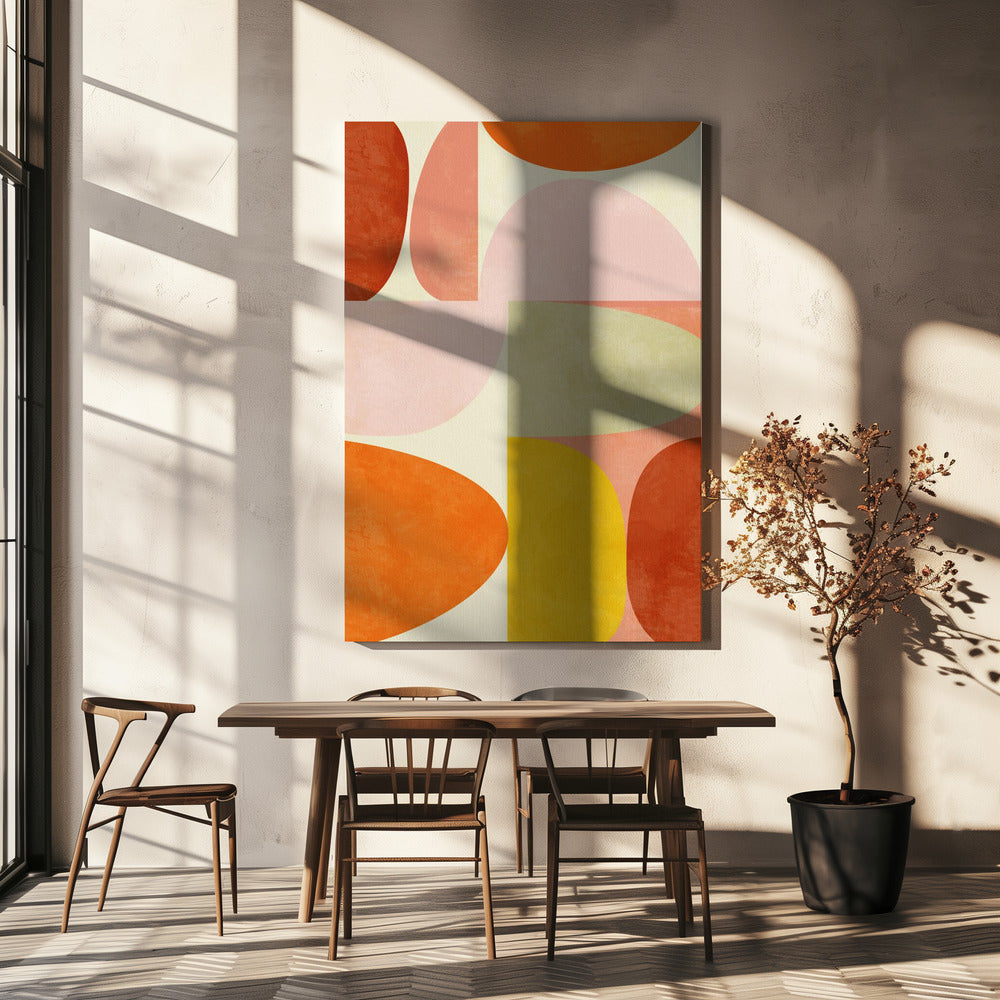 Warm Pastel Geometry | Canvas