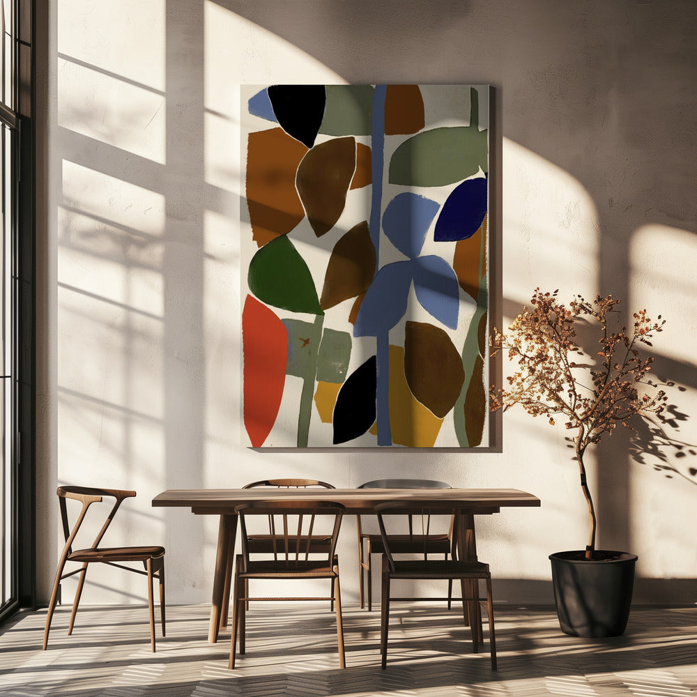 Abstract Leaves Harmony | Canvas