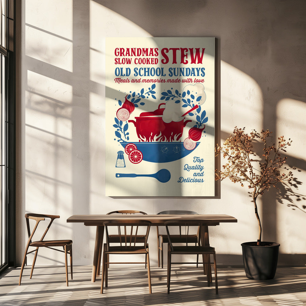 Grandmas Stew kitchen print | Canvas