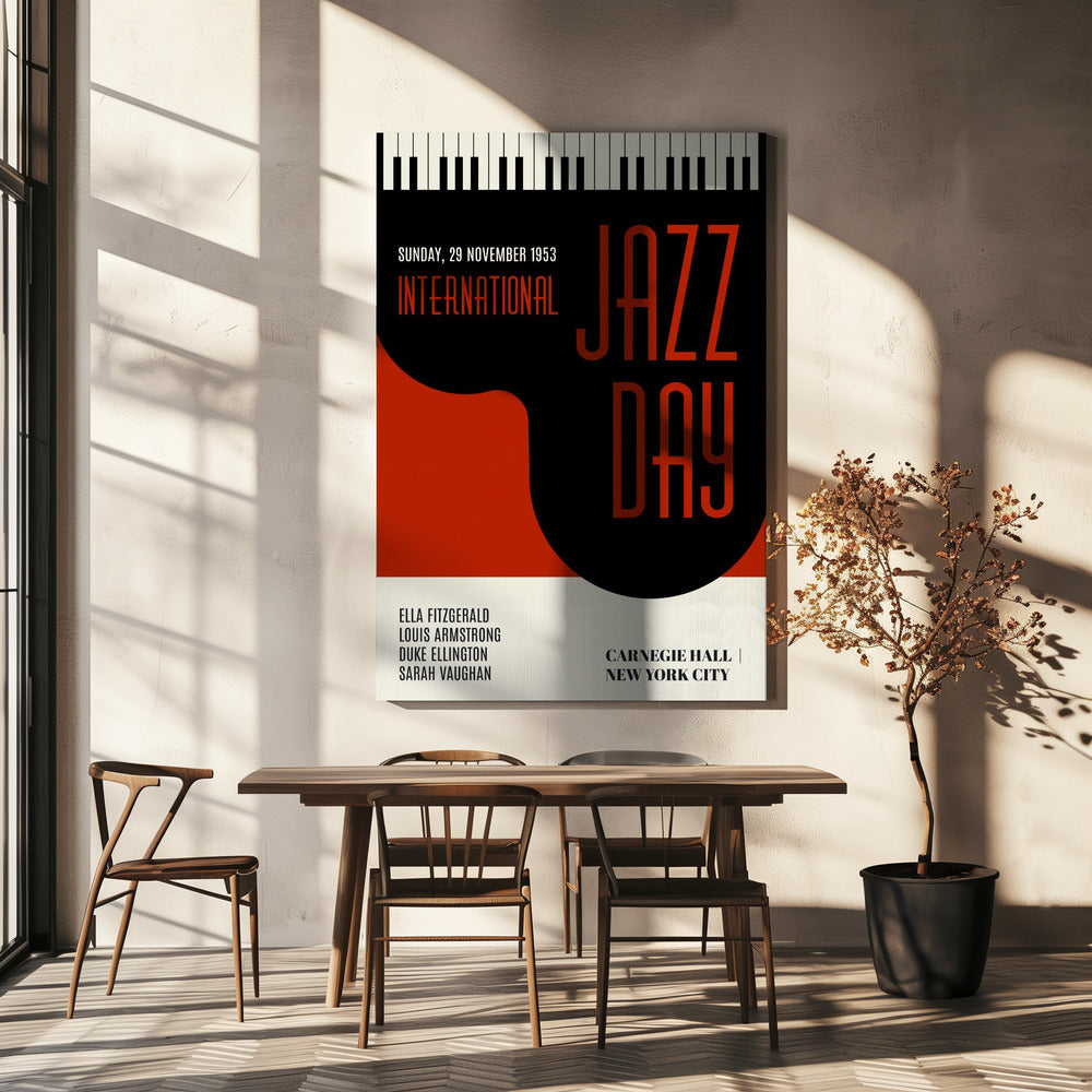 Jazzy Days   Dark Red | Canvas