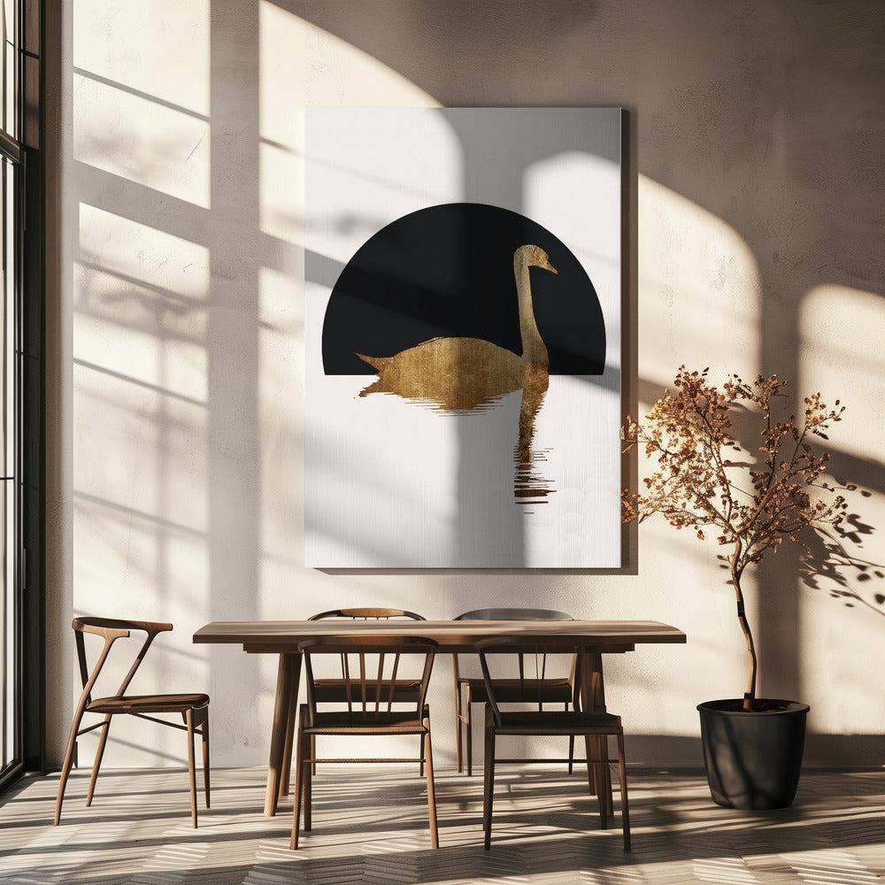 The Swan   Black | Canvas