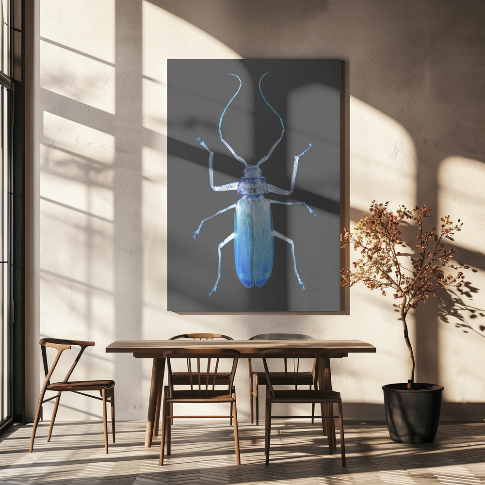 Neon Beetle Elegance | Canvas
