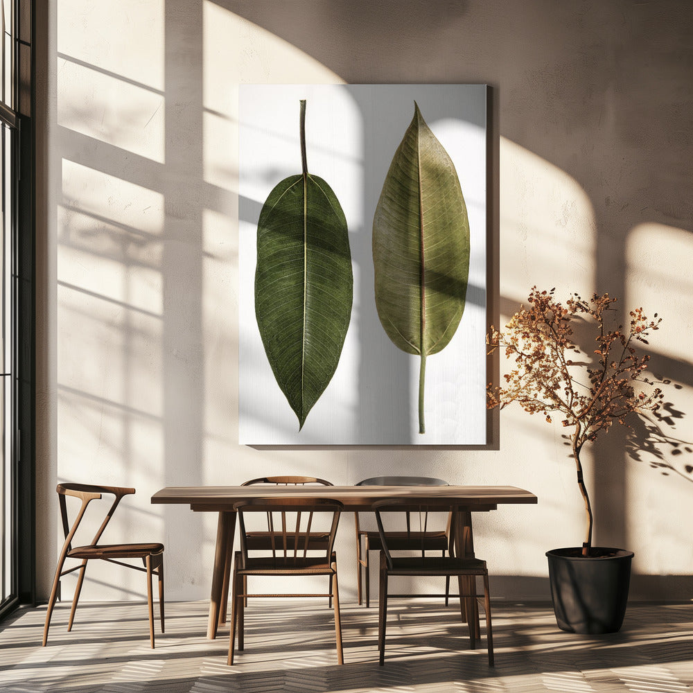 Dual Leaf Elegance | Canvas
