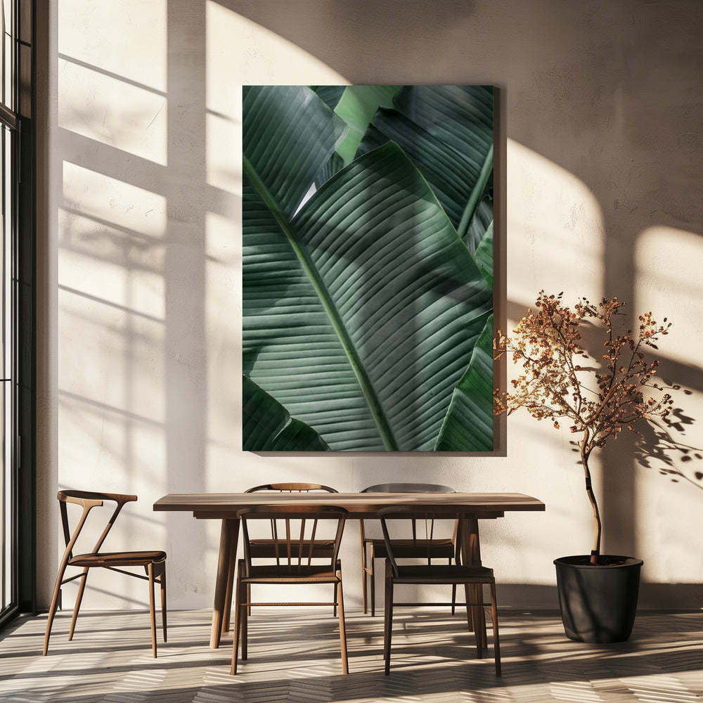 Verdant Leaf Waves | Canvas