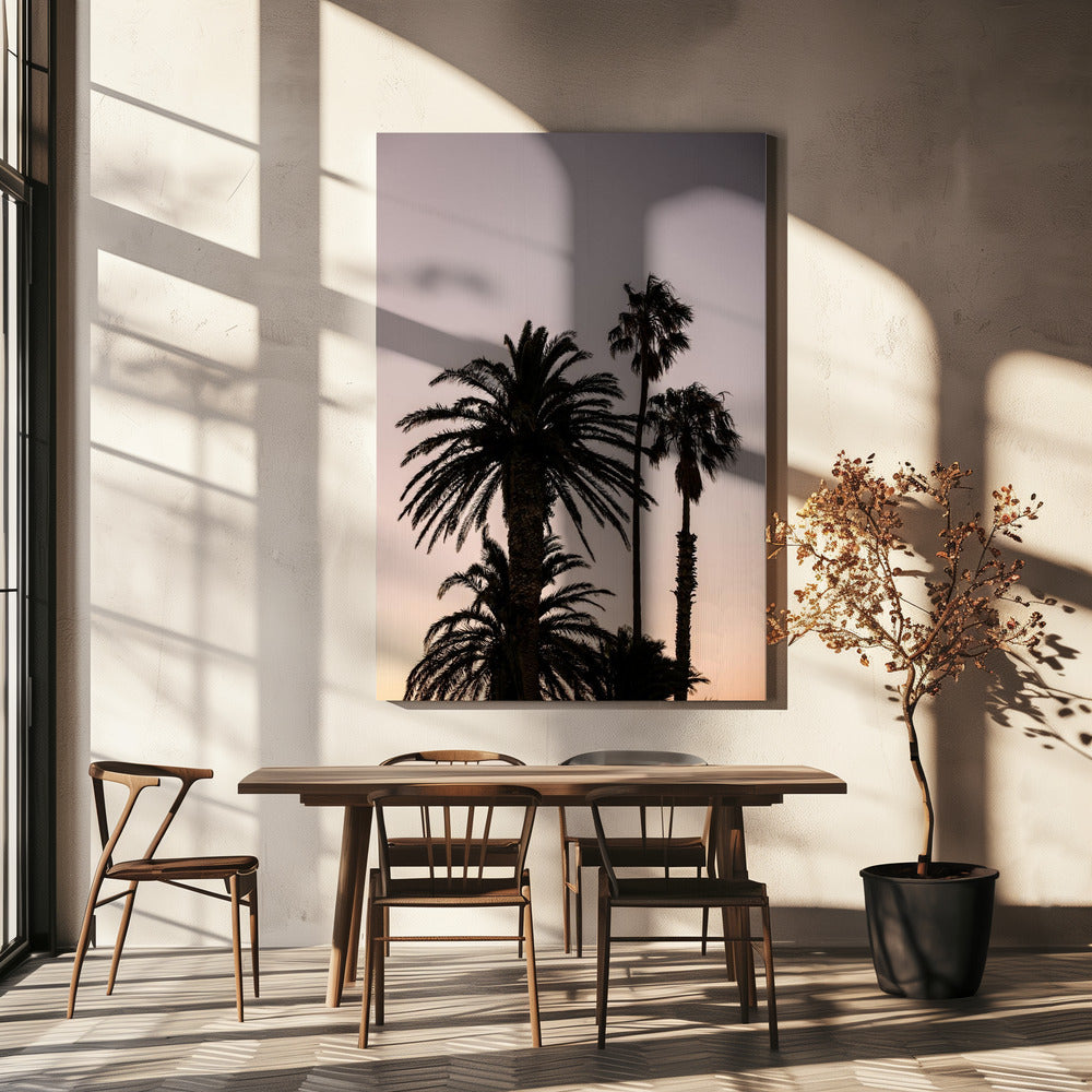 Silhouette of Palm Trees | Canvas