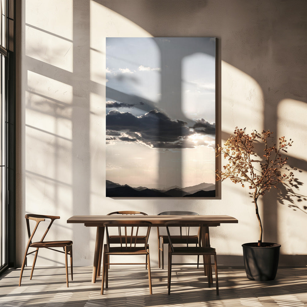 Mountain Landscape With Dramatic Clouds | Canvas