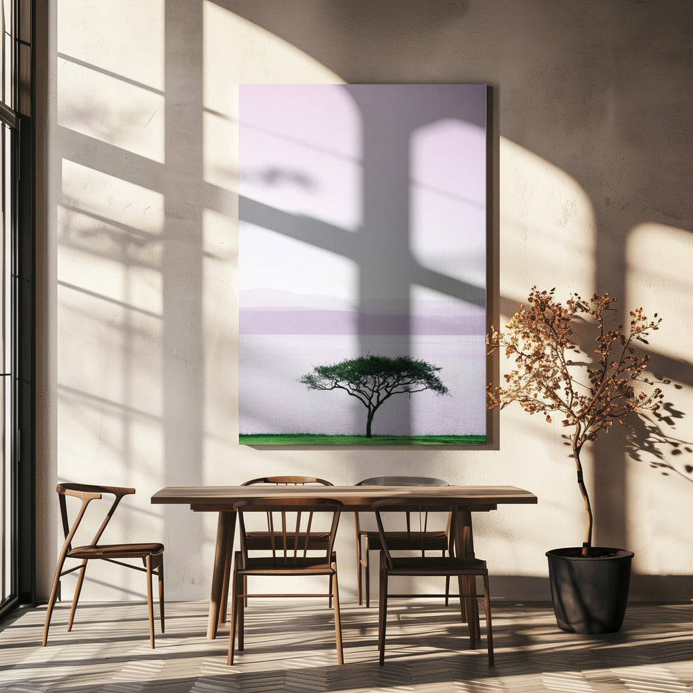 Tree By A Tranquil Lake | Canvas