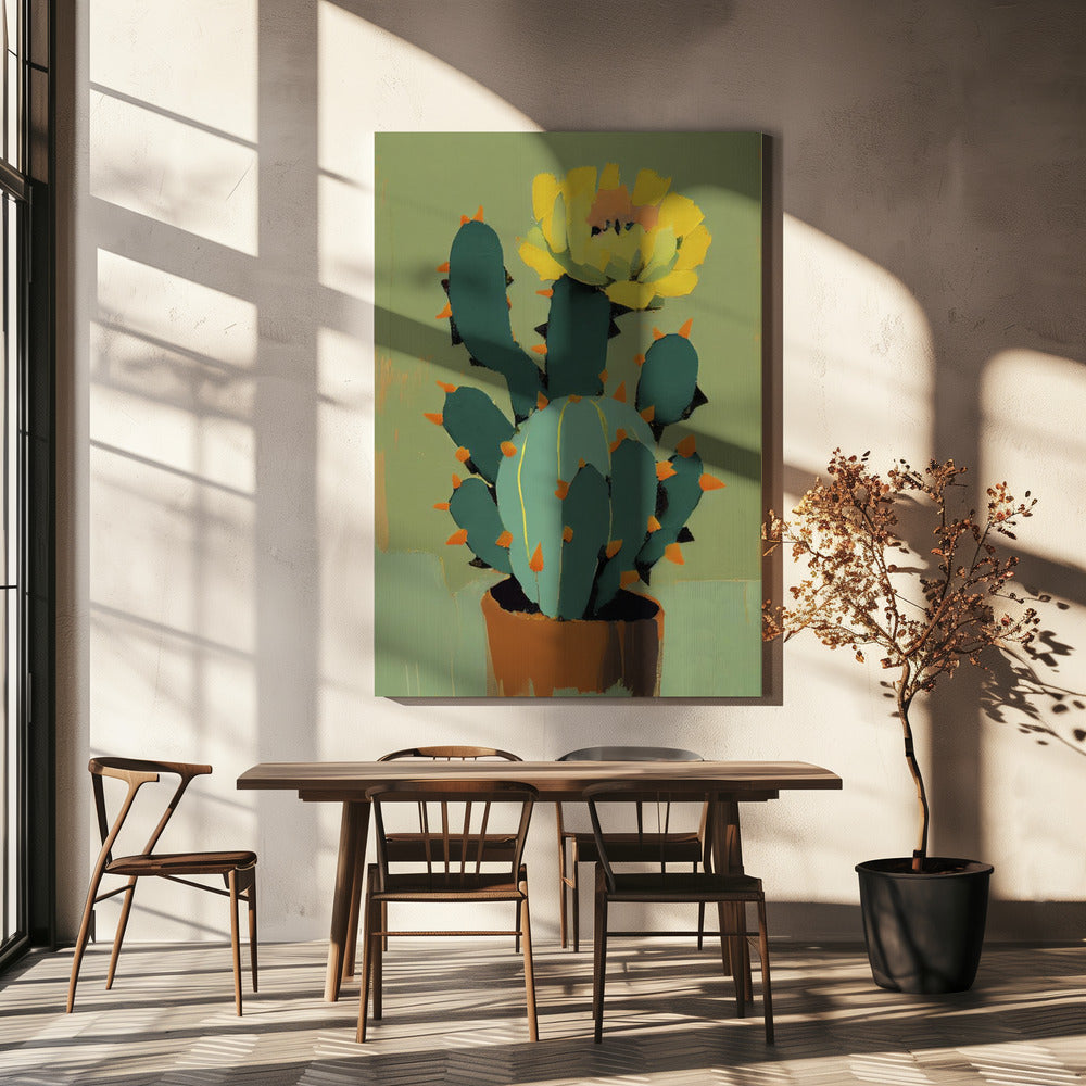 Blooming Cactus | Canvas