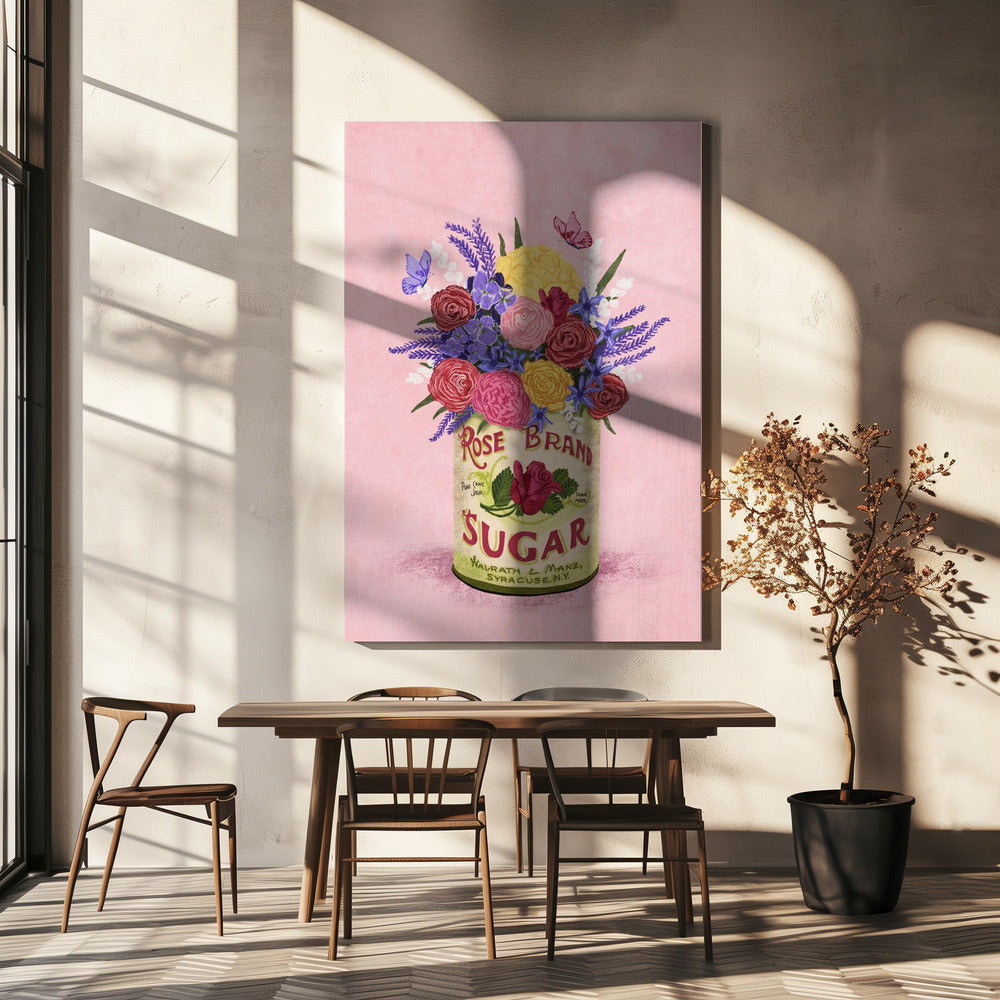 Flowers In a vintage Can | Canvas