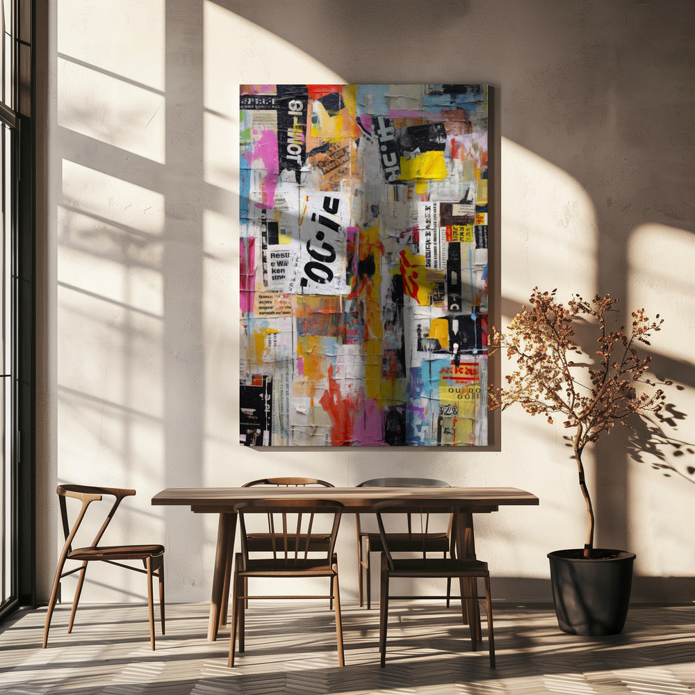 Urban Collage Burst | Canvas