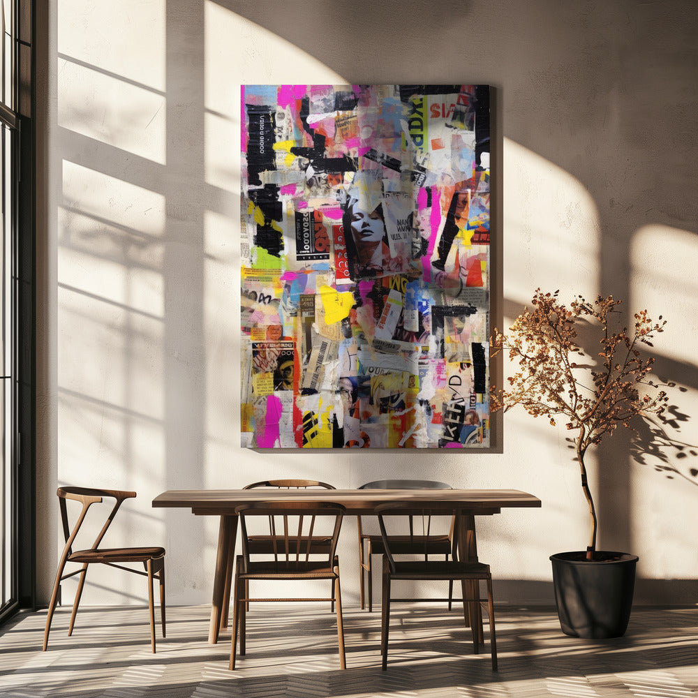 Vivid Collage Echoes | Canvas