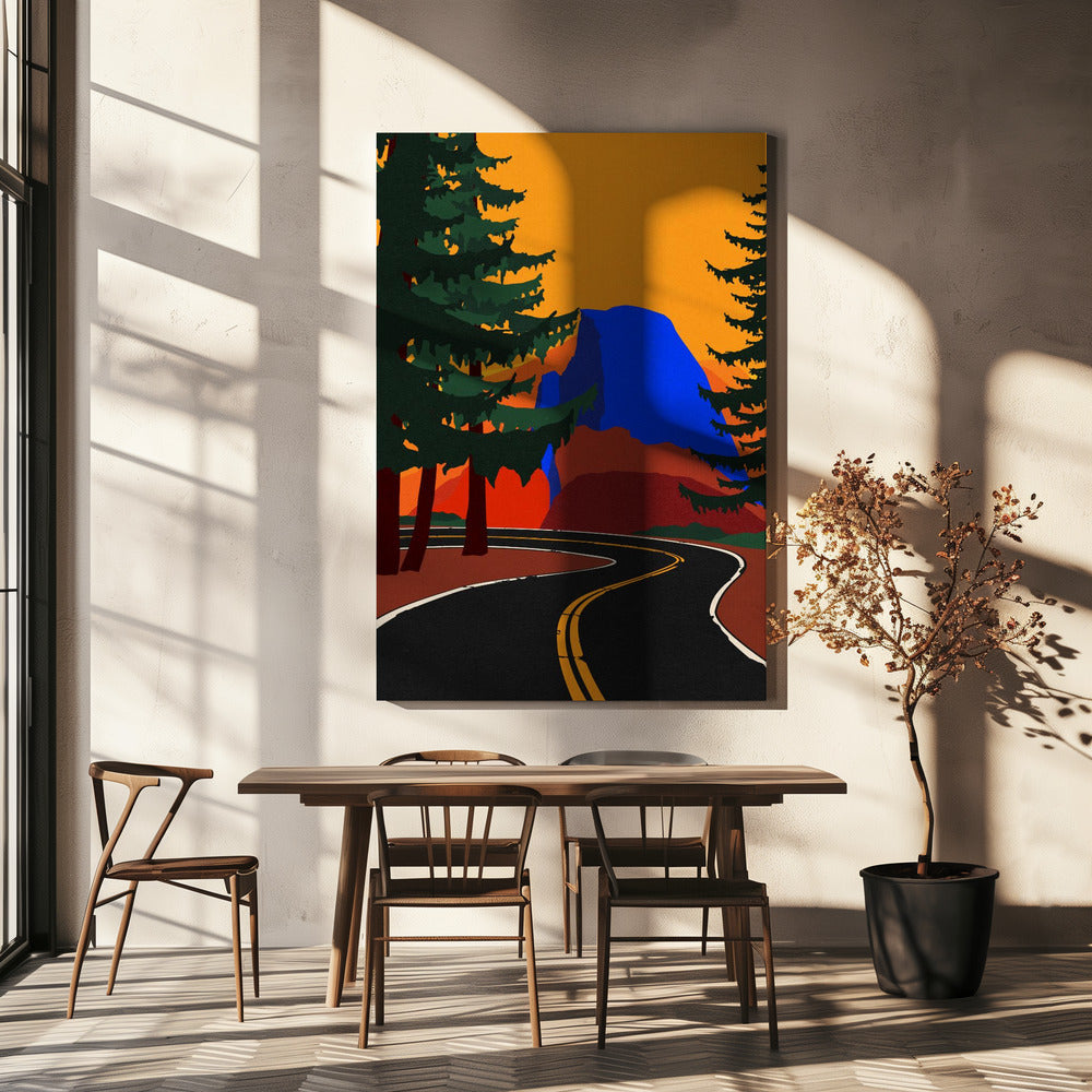 Clacier Road With Half Dome | Canvas