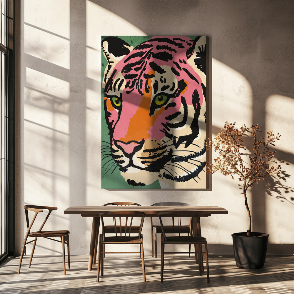 Vibrant Tiger Gaze | Canvas