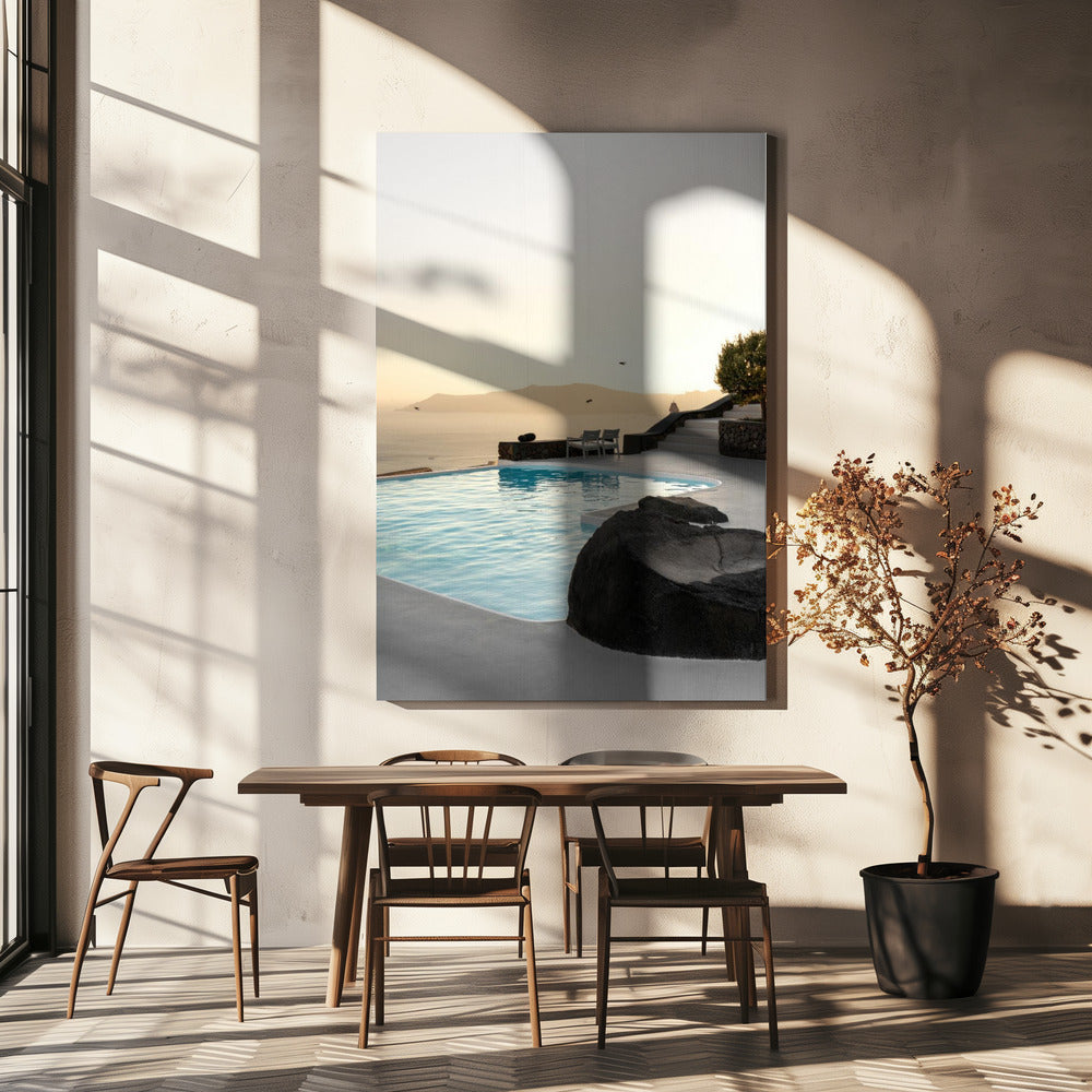 Birds Flying Over Swimming Pool | Canvas