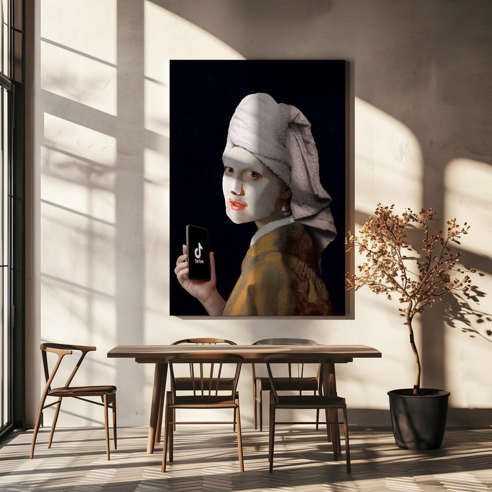Girl with TikTok | Canvas