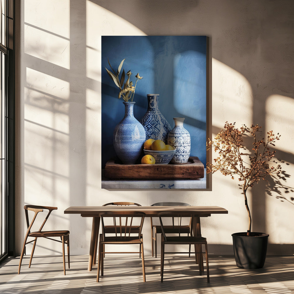Blue Harmony Still Life | Canvas