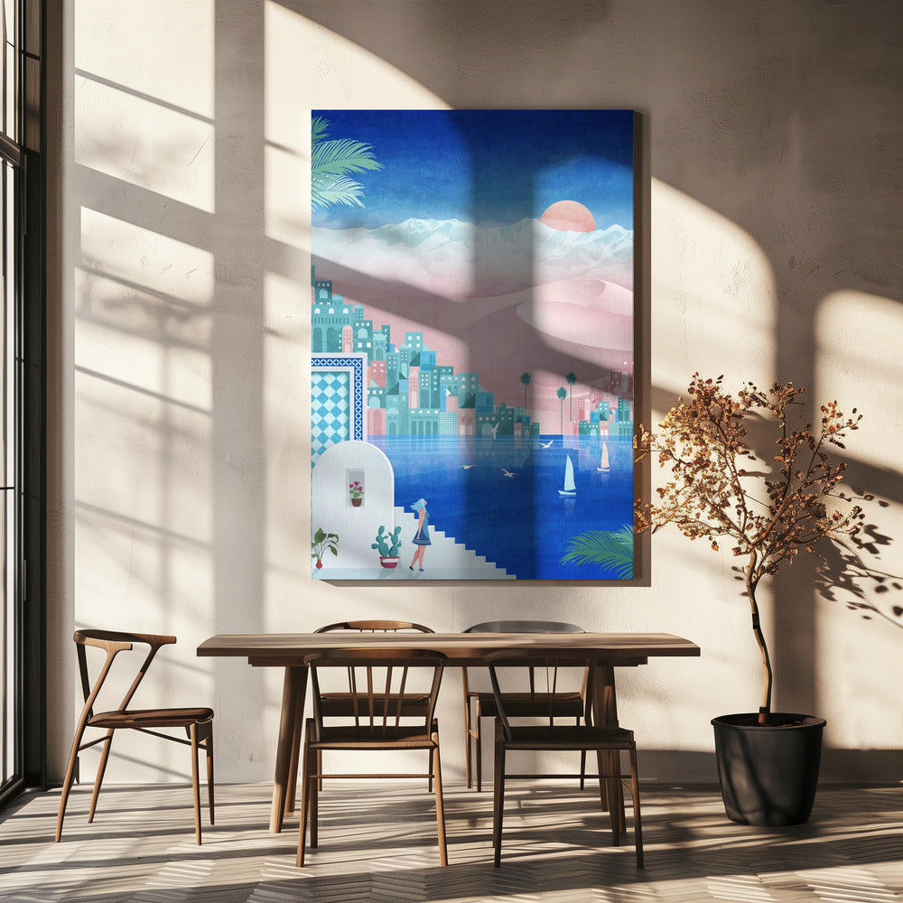 Dreamy Oasis Scene | Canvas