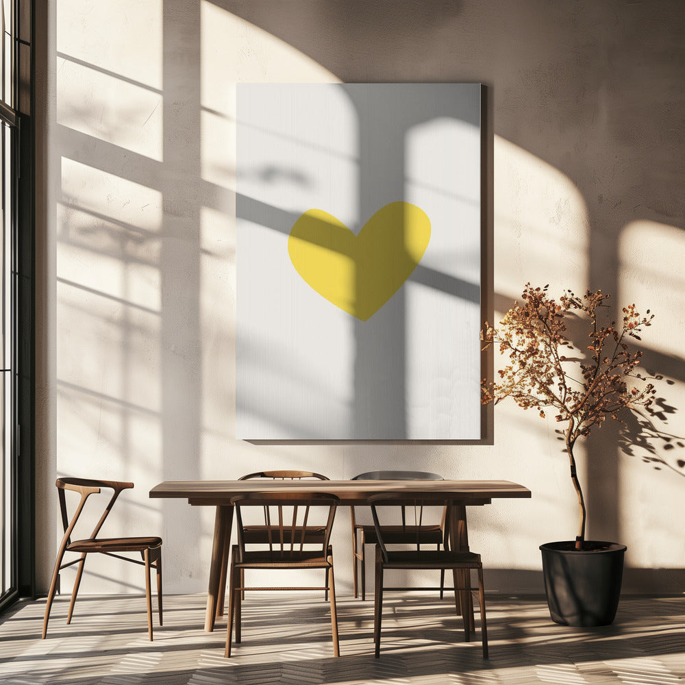 Heart Yellow | Canvas