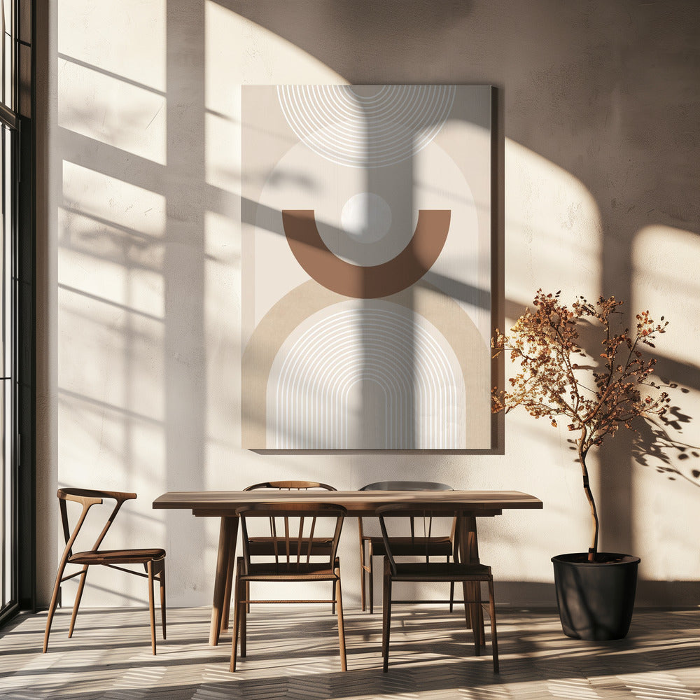 Beige Mid Century Poster | Canvas