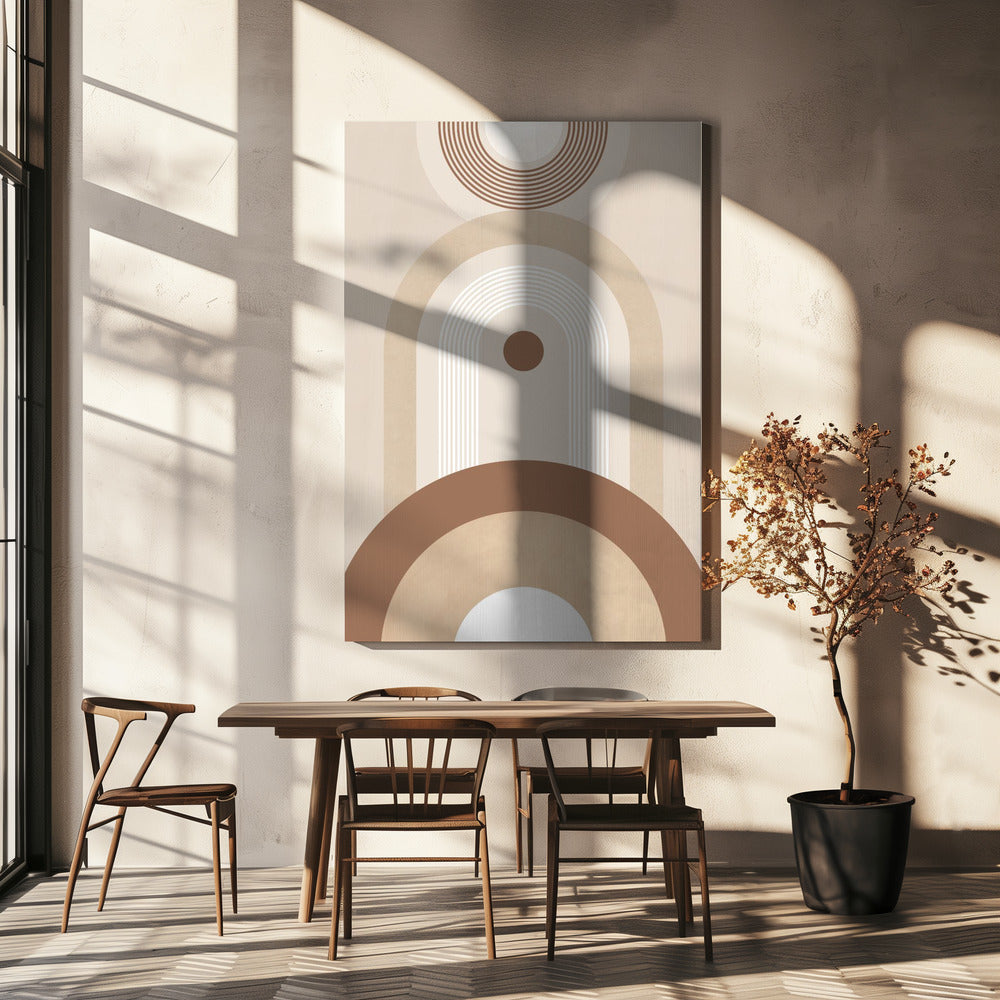 Beige Mid Century Poster | Canvas