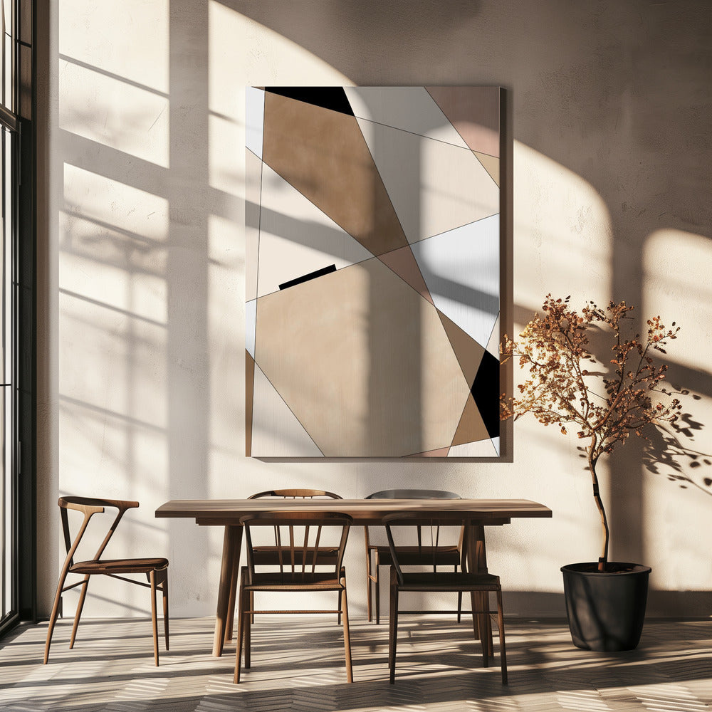 Geometric Beige art | Canvas