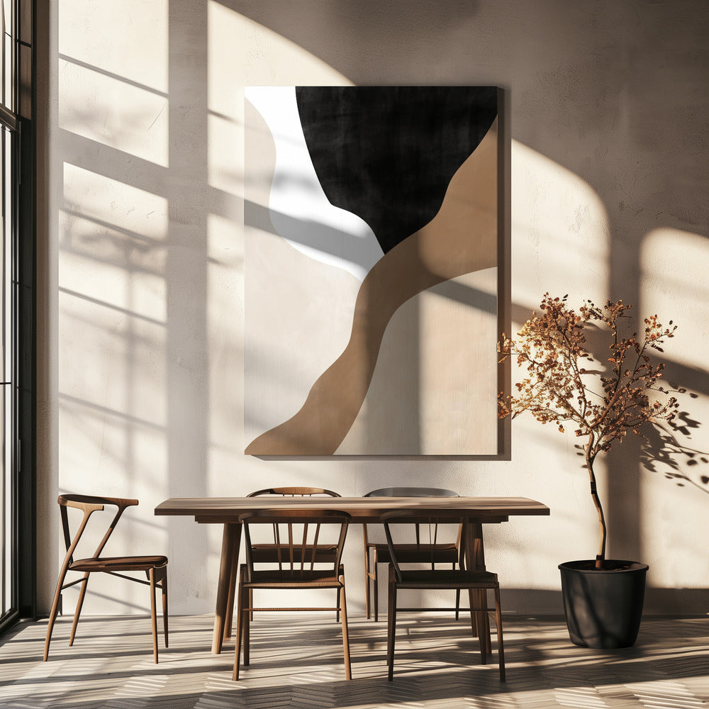 Abstract Beige and Brown Art | Canvas