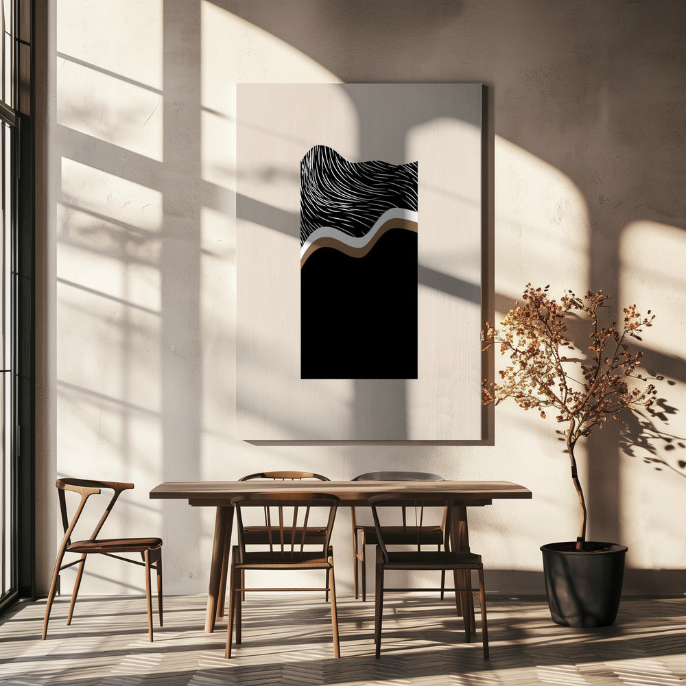 Monochrome Waves | Canvas