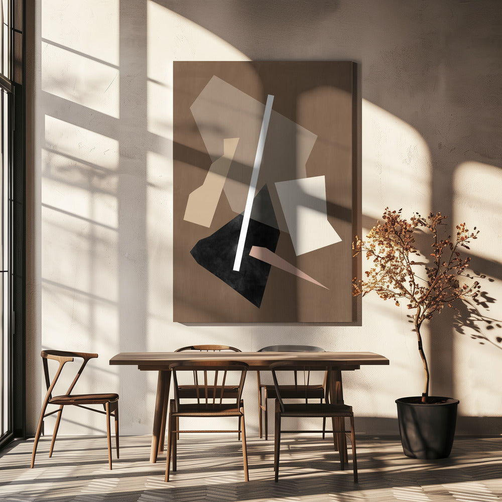 Brown Paper Cuts Painting | Canvas