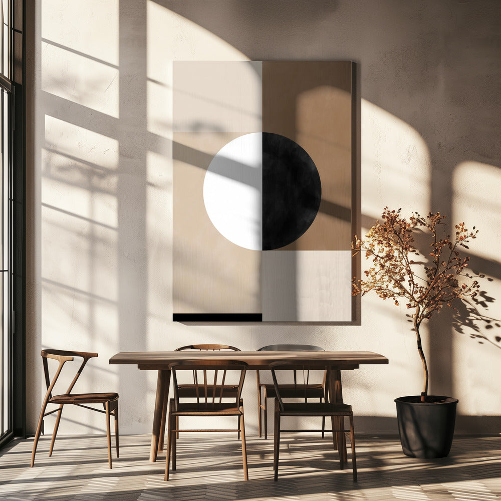 Geometric Shapes with a Central Circle | Canvas