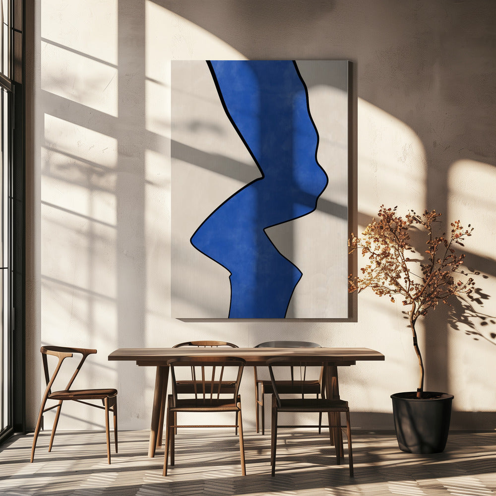 Bold Blue Contour | Canvas