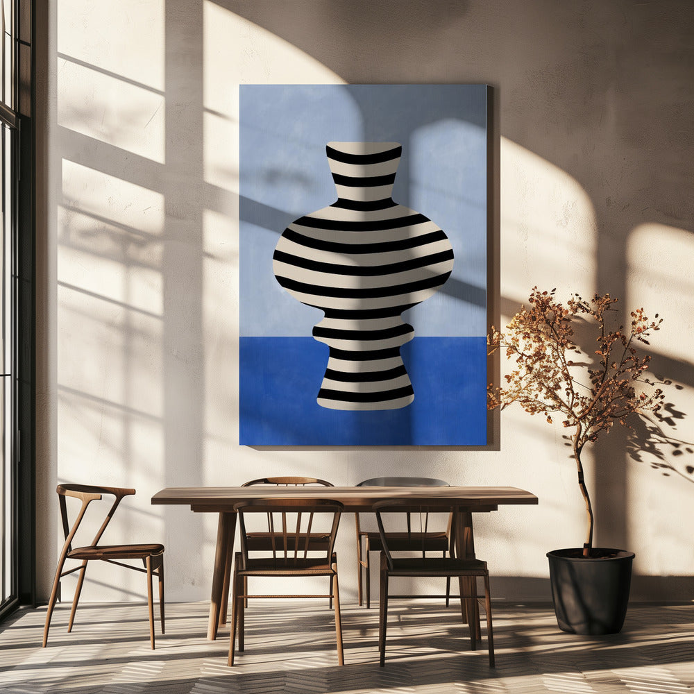 Striped Vase Illusion | Canvas