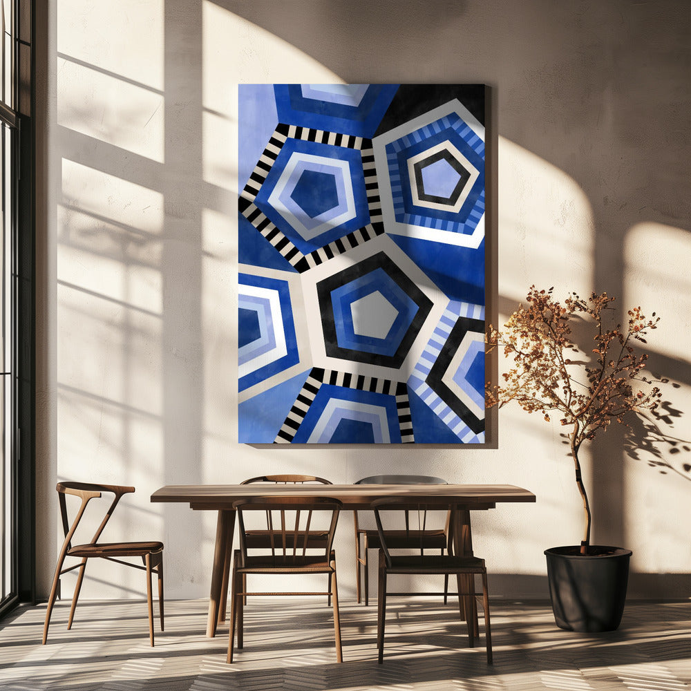 Geometric Pattern With Hexagonal Shape | Canvas