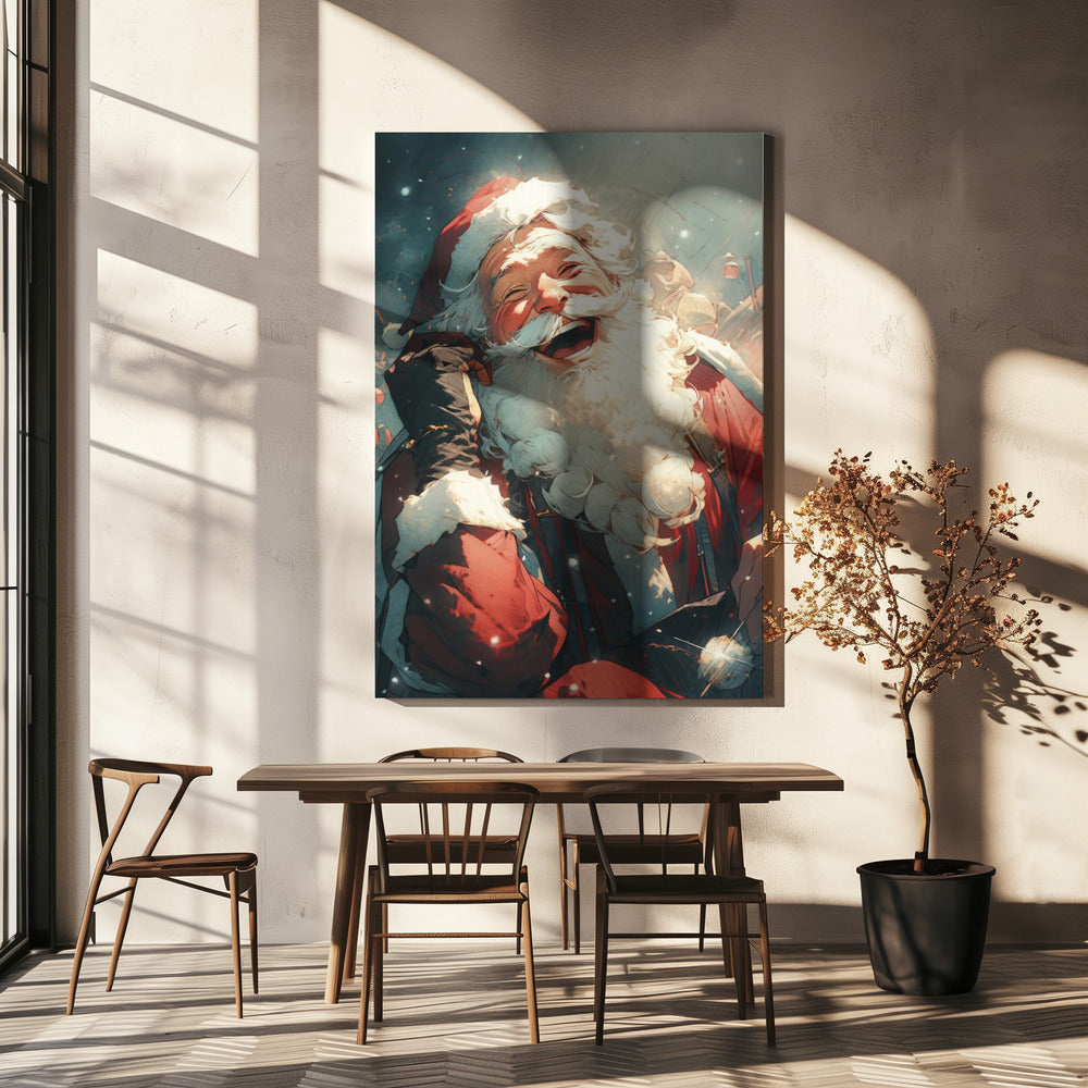 Jolly Santa&#039;s Call | Canvas