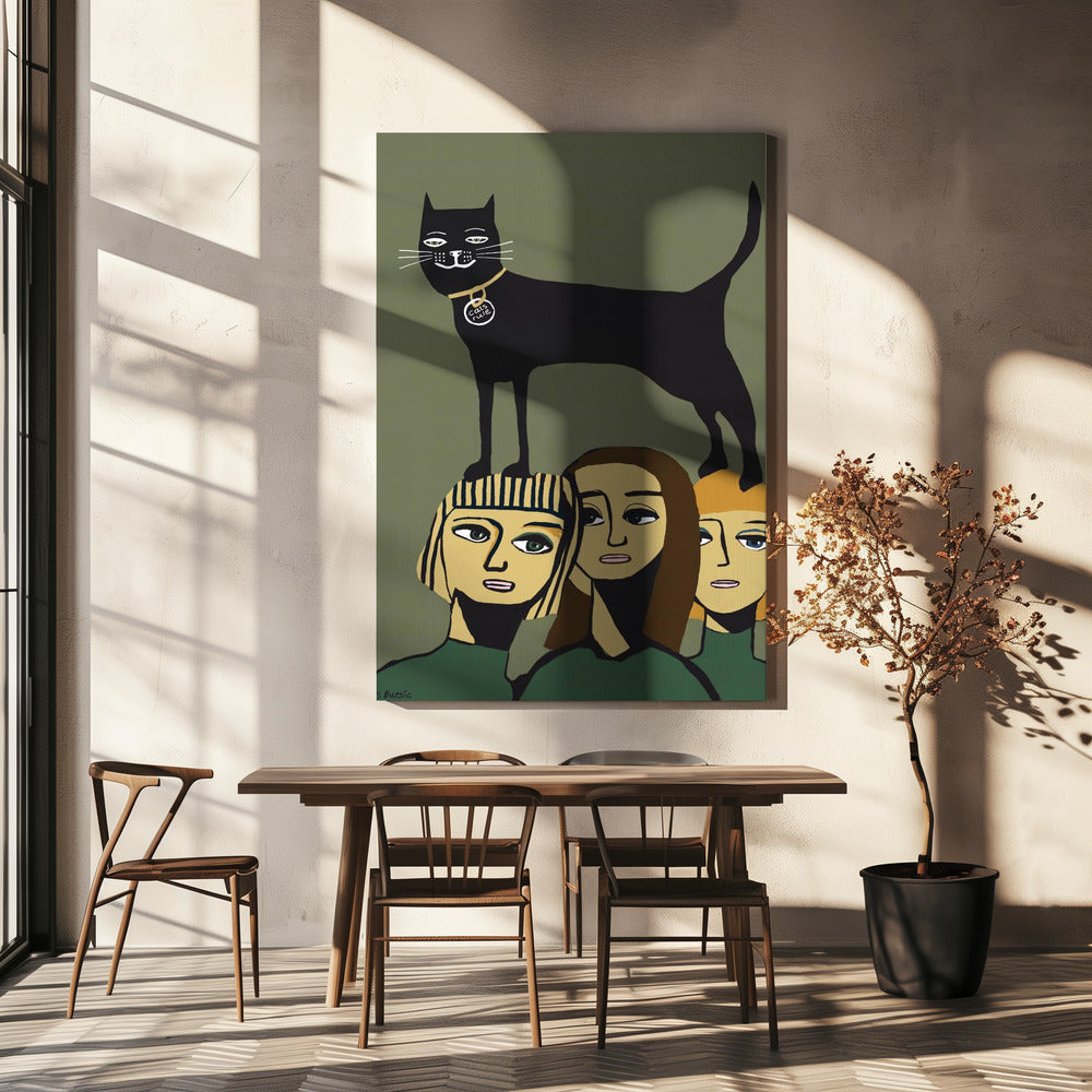 Black Cat Rules | Canvas