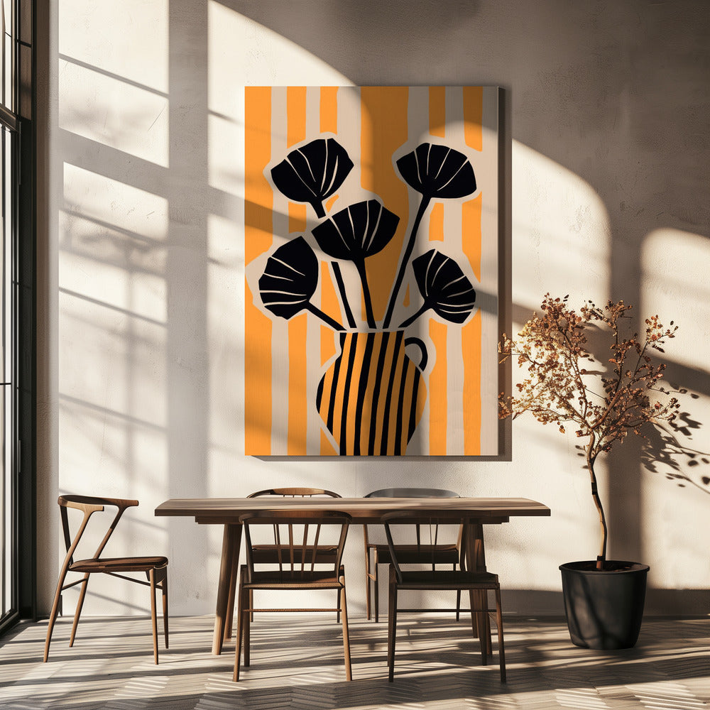 Bold Floral Stripes | Canvas