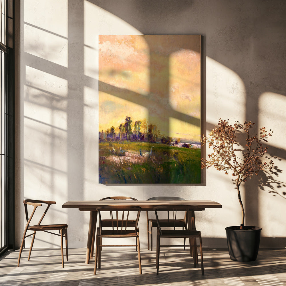 Sunlit Meadowscape | Canvas