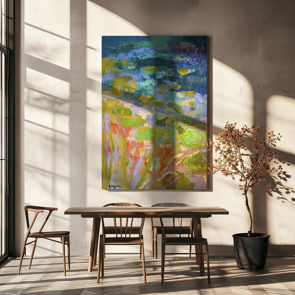 Vibrant Water Lilies | Canvas